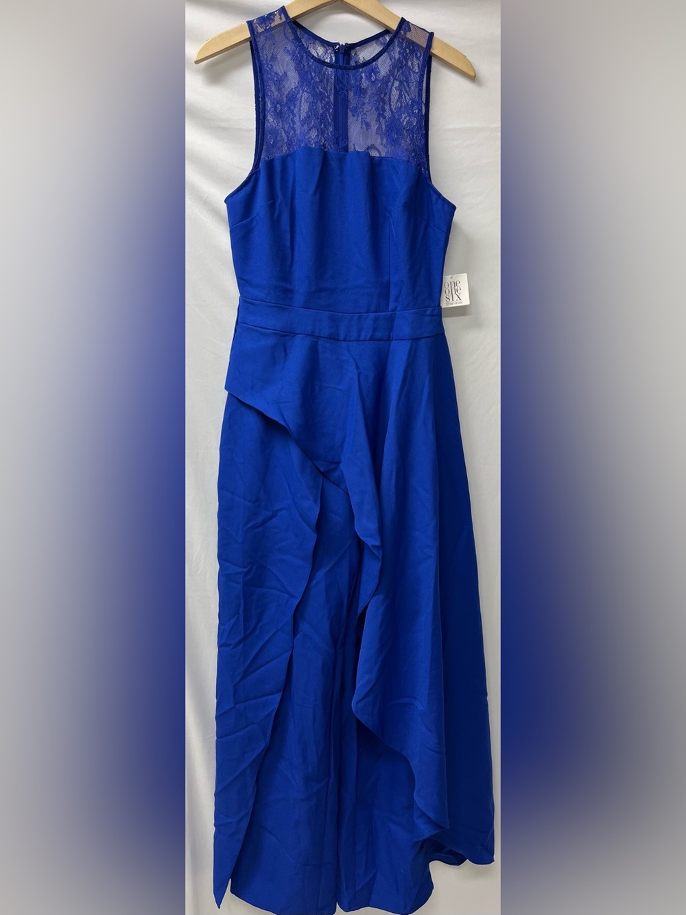 Brand New-OneOneSix Women’s Royal Blue Ruffled Bustier Jumpsuit